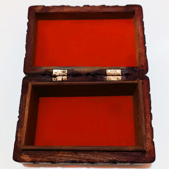 Artizanat India | Cutii din lemn caseta cu balamale metalice maro 15.3cm  | 5837