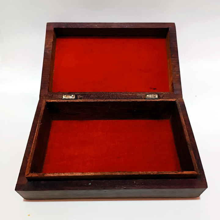 Artizanat India | Cutii din lemn caseta cu balamale metalice maro 20.5cm  | 5847