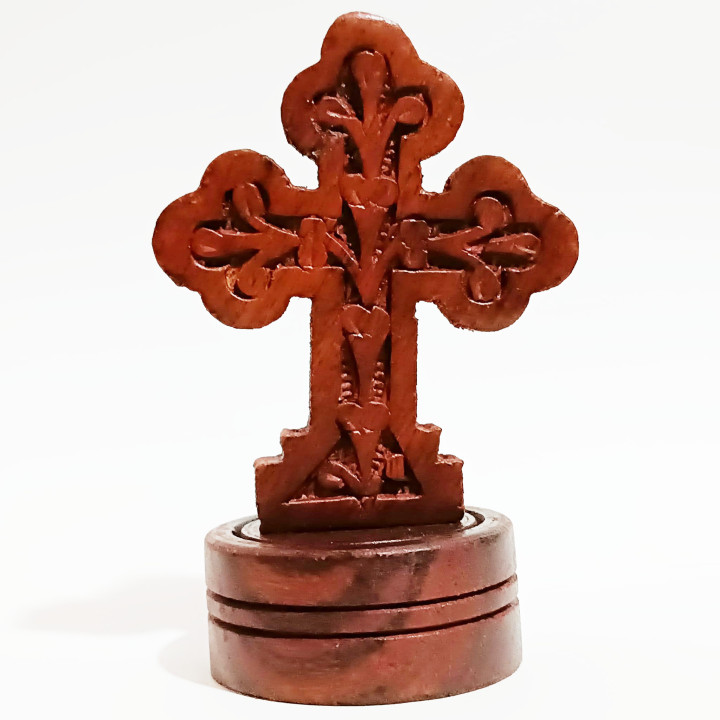 Obiecte bisericesti | Cruce pentru masa din lemn lacuit | 5328