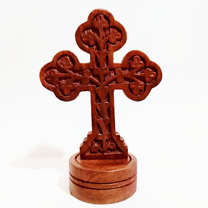 Obiecte bisericesti | Cruce pentru masa din lemn lacuit | 5326