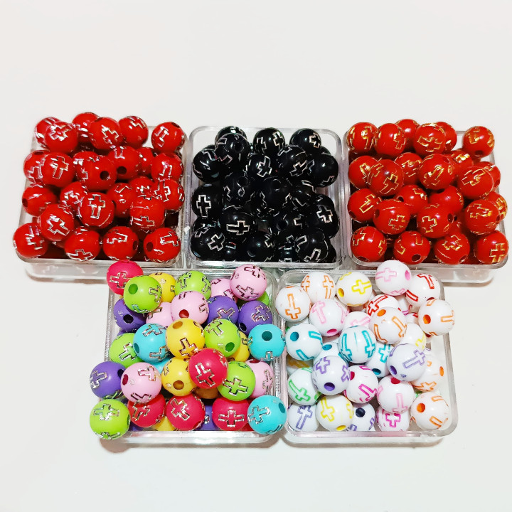 Obiecte bisericesti bile | Margele rotunde de trecere 8mm | 6263