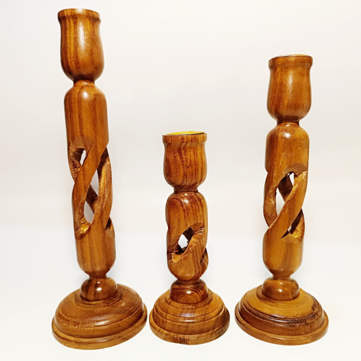 Sfesnic din lemn spirala 15cm 5412