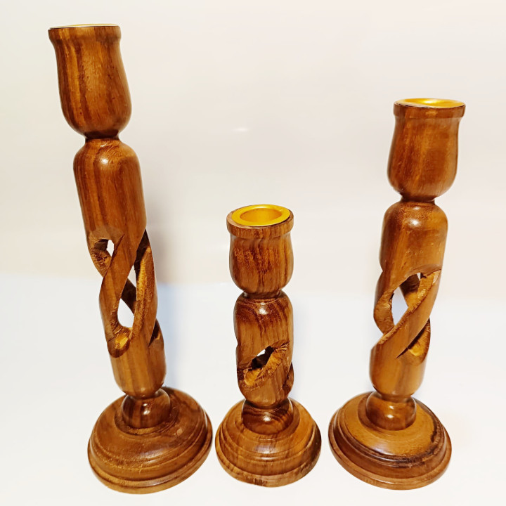 Sfesnic din lemn spirala 15cm 5412