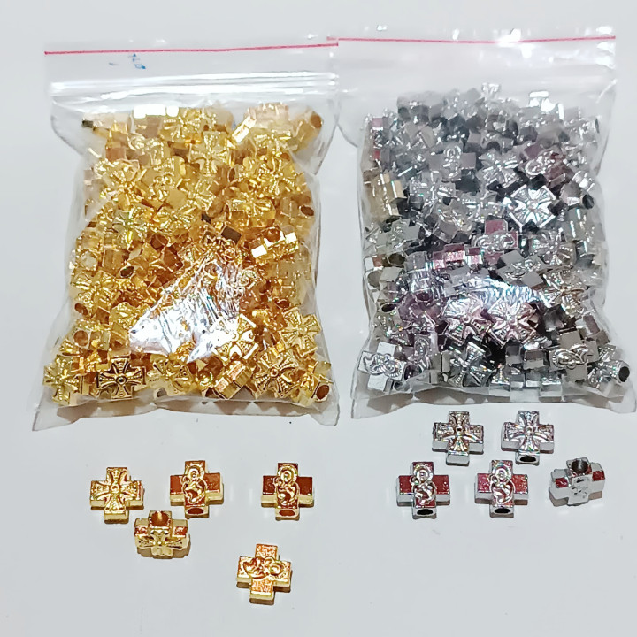 Obiecte bisericesti bile | Margele cruce de trecere 10mm | 6011