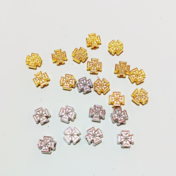 Obiecte bisericesti bile | Margele cruce de trecere 8mm | 6267