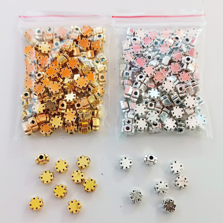 Obiecte bisericesti bile | Margele cruce de trecere 8mm | 6034