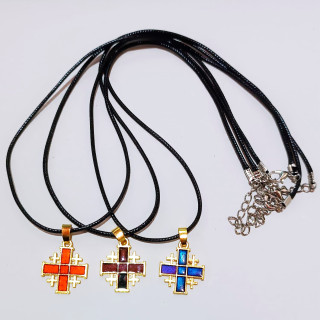 Obiecte bisericesti | Colier cruce metalica Ierusalim | 1804