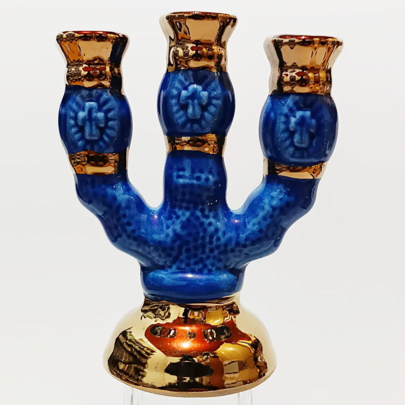 Obiecte bisericesti | Sfesnic pentru 3 lumanar1 din ceramica  | 5401
