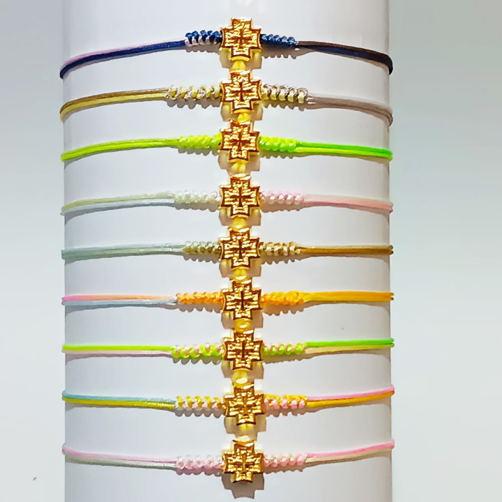 Obiecte bisericesti | Bratara sfoara impletita snur textil | 1039