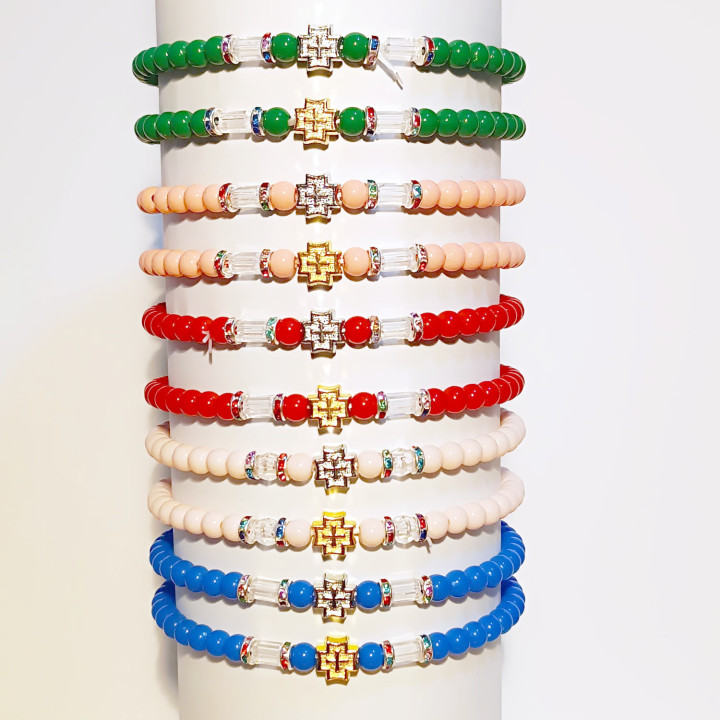 Obiecte bisericesti | Bratara elastica din bile color | 1079