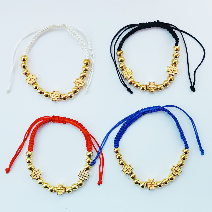 Obiecte bisericesti | Bratara bile aurii si medalion cruce | 1125