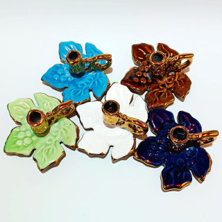 Obiecte bisericesti | Sfesnic baza frunza din ceramica 4cm  | 5418