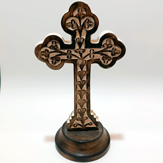 Obiecte bisericesti | Cruce pentru masa din lemn alb | 5346