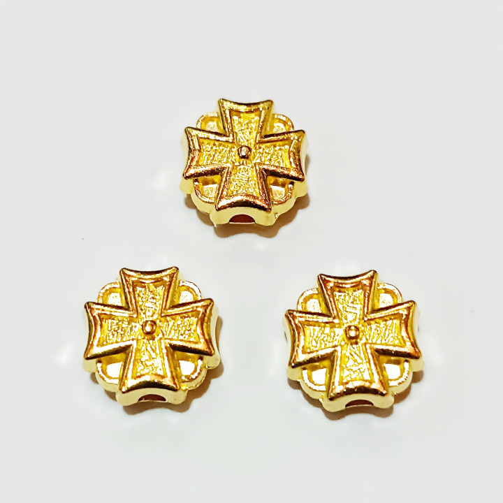 Margele bile Margele cruce de trecere din metal cruce argintiu|auriu   si  cod 6563