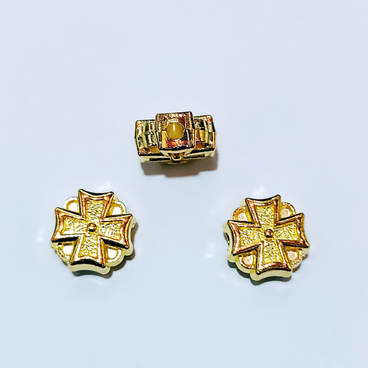 Margele bile Margele cruce de trecere din metal cruce argintiu|auriu   si  cod 6563