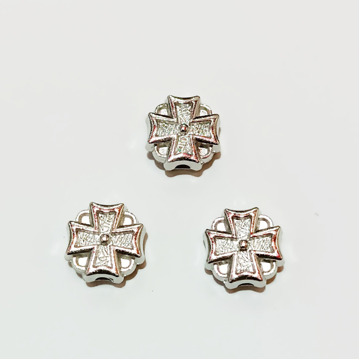Margele bile Margele cruce de trecere din metal cruce argintiu|auriu   si  cod 6563