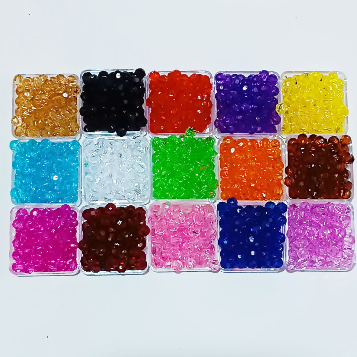 Obiecte bisericesti bile | Margele rotunde fatetate de trecere 6mm | 6272