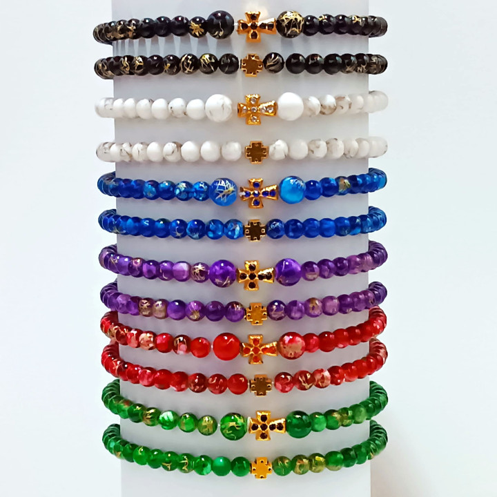 Colportaj Bisericesti.ro | Bratara elastica margele fir | 1244