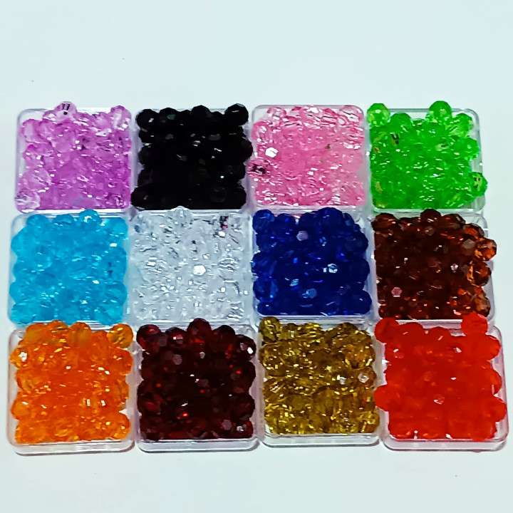 Obiecte bisericesti bile | Margele rotunde fatetate de trecere 8mm | 6273