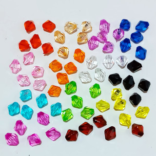 Obiecte bisericesti bile | Margele fatetate conice de trecere 8mm | 6143