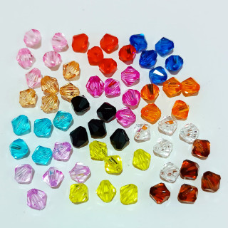 Obiecte bisericesti bile | Margele fatetate conice de trecere 6mm | 6142