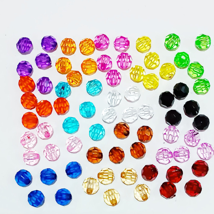 Obiecte bisericesti bile | Margele rotunde fatetate de trecere 6mm | 6272