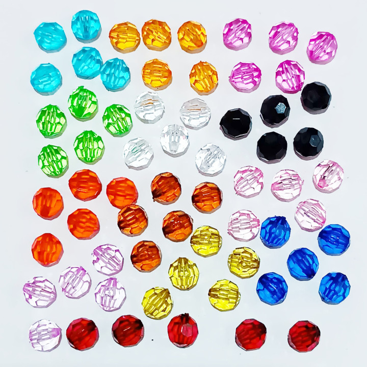 Obiecte bisericesti bile | Margele rotunde fatetate de trecere 8mm | 6273