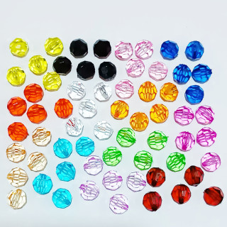 Obiecte bisericesti bile | Margele rotunde fatetate de trecere 10mm | 6274