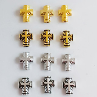 Margele bile Margele cruce de trecere din metal  argintiu|auriu   si  cod 6553