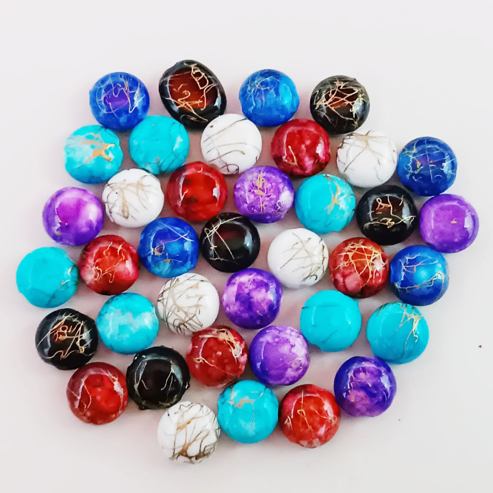 Margele bile distantiere | Margele plate de trecere 10mm | 6540