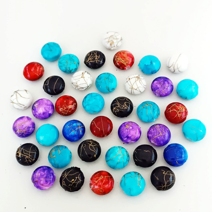 Margele bile distantiere | Margele plate de trecere 10mm | 6540