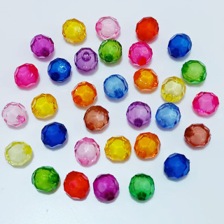 Margele bile distantiere | Margele rotunde fatetate de trecere 10mm | 6537