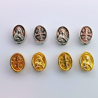 Obiecte bisericesti bile | Margele ovale de trecere 10mm | 6013