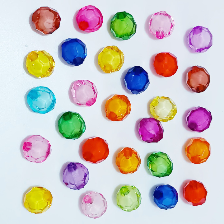 Margele bile distantiere | Margele rotunde fatetate de trecere 6mm | 6535