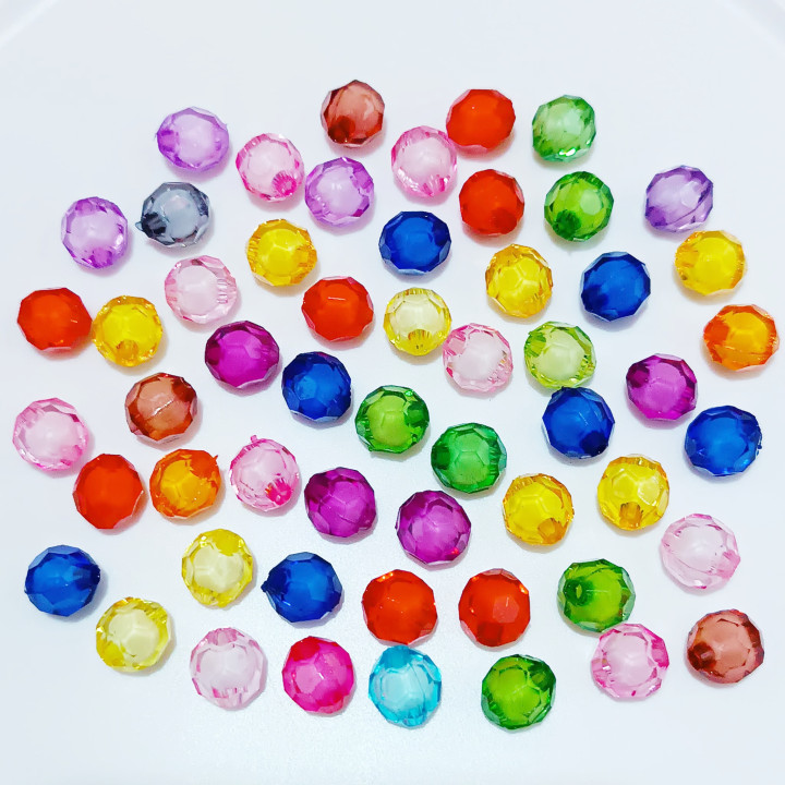 Margele bile distantiere | Margele rotunde fatetate de trecere 8mm | 6536