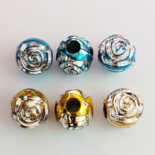 Obiecte bisericesti bile | Margele rotunde de trecere 12mm | 6138