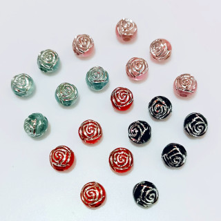 Obiecte bisericesti bile | Margele trandafir rotunde mix ag 6mm 6133 set0.5kg