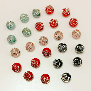 Obiecte bisericesti bile Margele trandafir rotunde mix ag 8mm 6134 set0.5kg