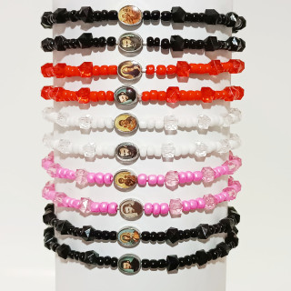 Bratari margele nisip medalioane volumetrice metal divers colorate per set set12 9958