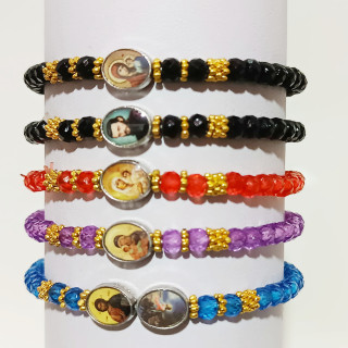 Bratari margele fatetate medalioane volumetrice metal divers colorate per set set12 9960