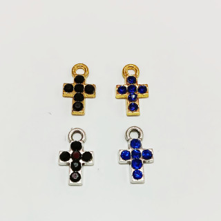 Obiecte bisericesti | Medalion cruce metalica aurie 10mm | 2011