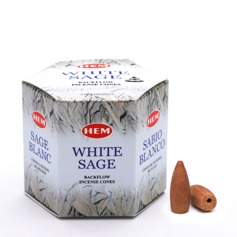Conuri Hem White Sage Backﬂow Cone cod 414