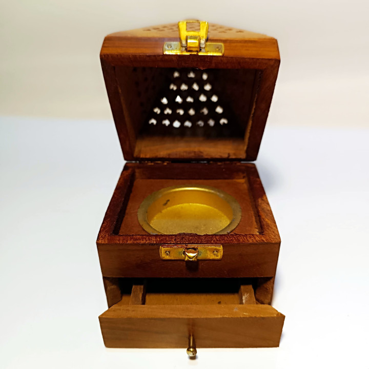 Suporti betisoare parfumate pentru 1 con sau carbune parfumat lobadan  maro 9cm  | 5465