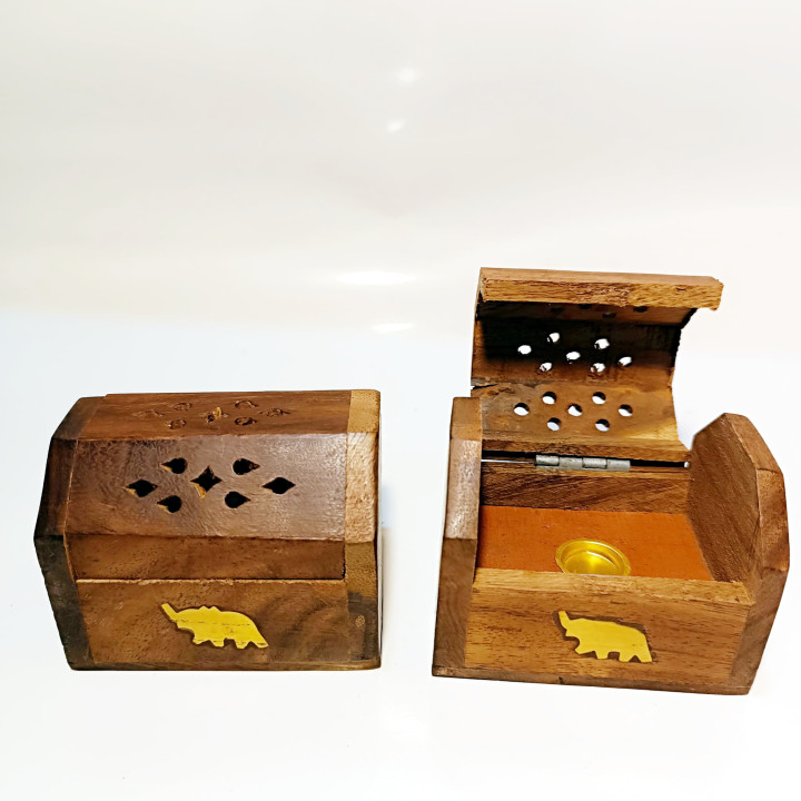 Suporti betisoare parfumate pentru 1 con sau carbune parfumat agardan  maro 5.5cm  | 5466