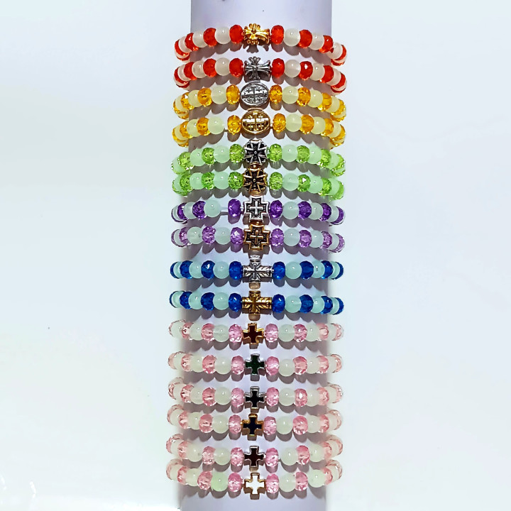 Metanii si bratari religioase | Bratara elastica 33 margele plastic fosforescente | 1378