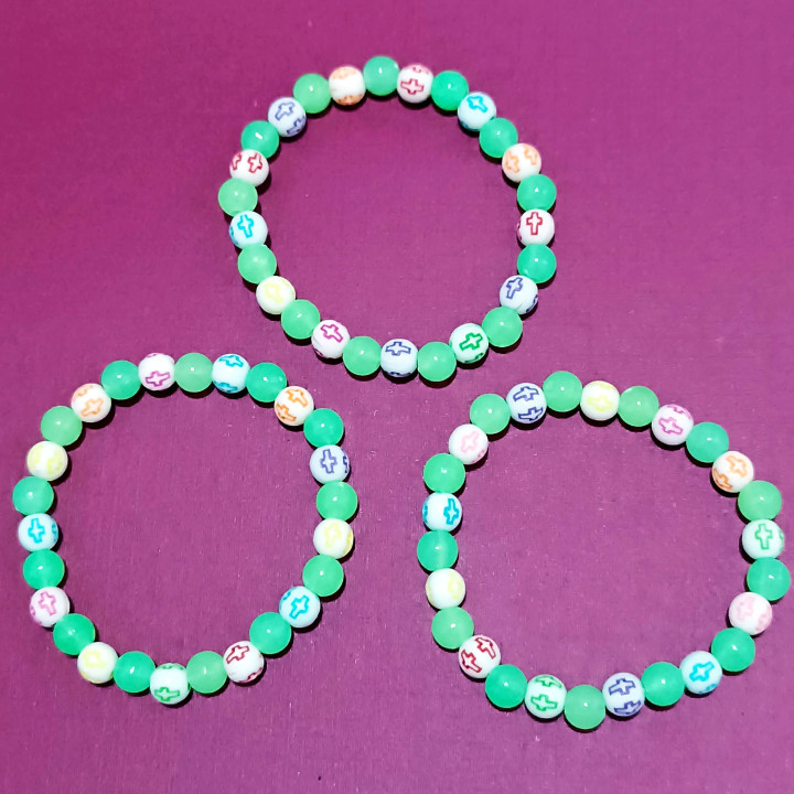 Metanii si bratari religioase | Bratara elastica 26 margele plastic fosforescente | 1384