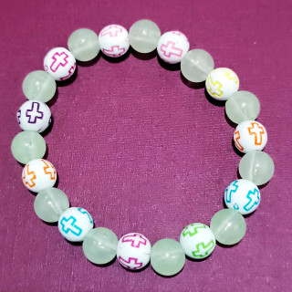 Metanii si bratari religioase | Bratara elastica 22 margele plastic fosforescente | 1385