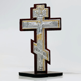 Obiecte bisericesti | Set 12 Cruci pentru masa din lemn si metal | 5349