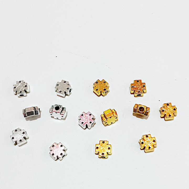 Obiecte bisericesti bile | Margele cruce de trecere 8mm | 6034