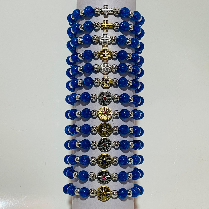 Metanii si bratari religioase | Bratara elastica bile plastic tip rasina | 1393